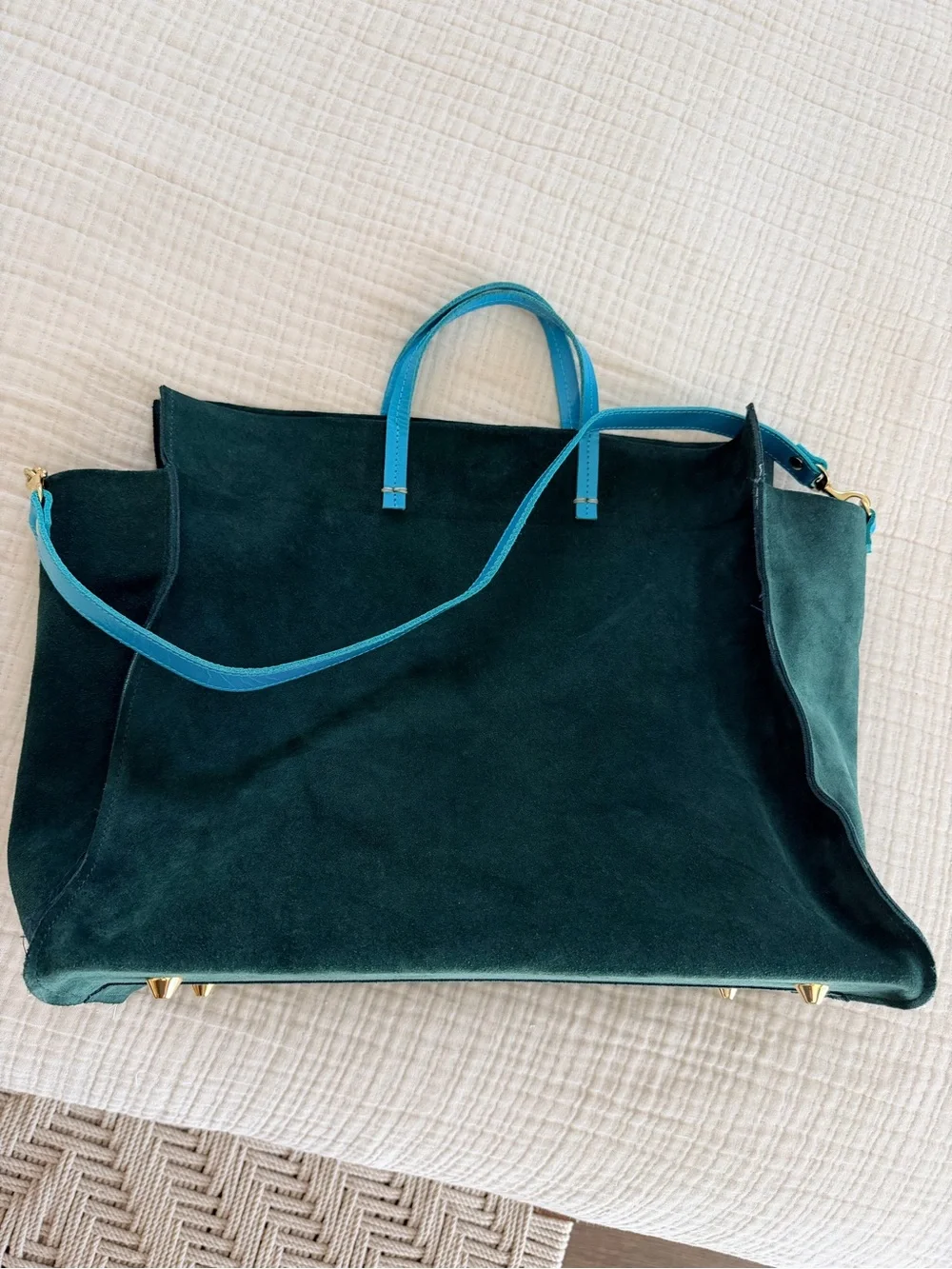Clare V. Simple tote green suede - Picture 6 of 8